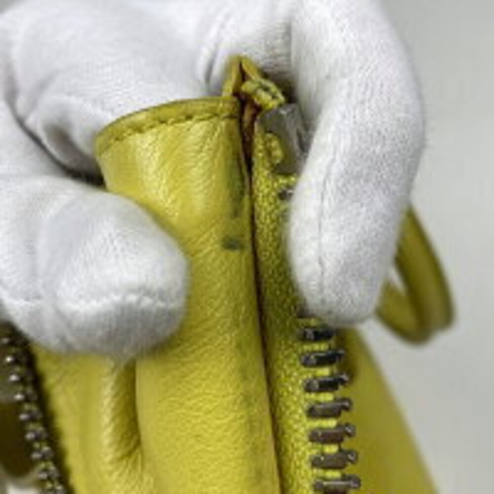 Balenciaga Paper Bag Shoulder Bag 2way Yellow Leather View 5
